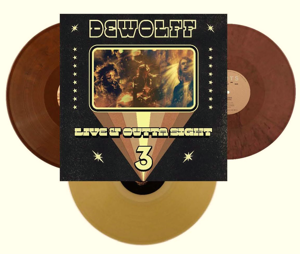Live & Outta Sight 3 (Slightly Gold/Dirty Pink/Safari Coloured 3LP) - DeWolff - musicstation.be