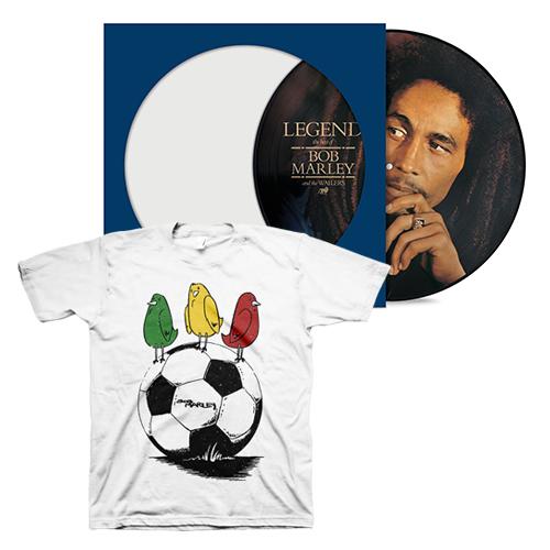 Legend Picture Disc Vinyl + Three Little Birds T-Shirt White (D2C Exclusive) - Bob Marley - musicstation.be