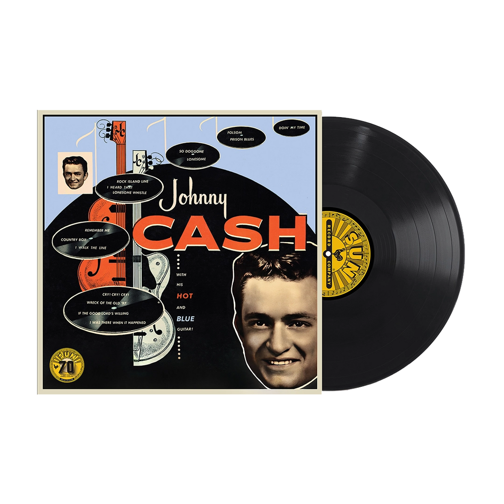 With His Hot And Blue Guitar (LP) - Johnny Cash - musicstation.be
