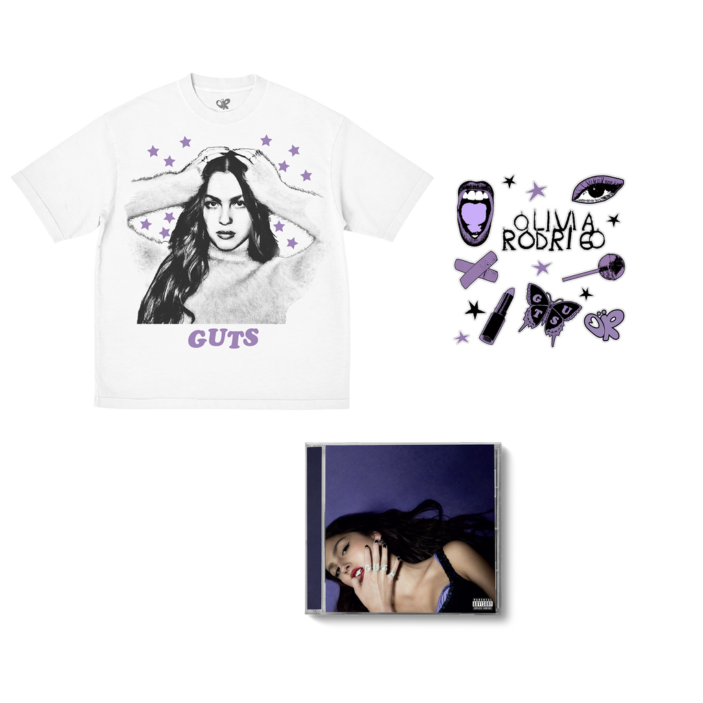 Olivia Rodrigo - GUTS - CD+ Camiseta Vampire + Stickers –