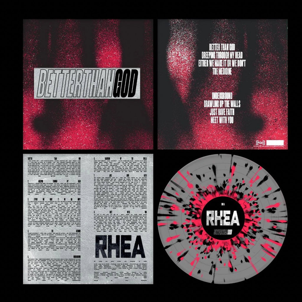 Better Than God (Clear Red & Black Splattered LP) - RHEA - musicstation.be