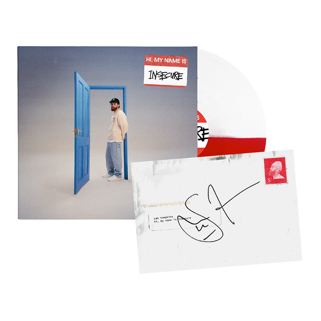 hi, my name is insecure. (Store Exclusive Signed Art Card+Red & White LP) - Sam Tompkins - musicstation.be