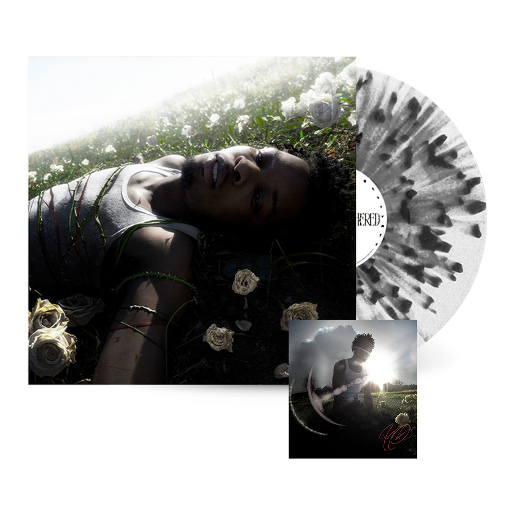 WITHERED Exclusive Vinyl - White with Black Splatter + Signed Art Card - d4vd - musicstation.be