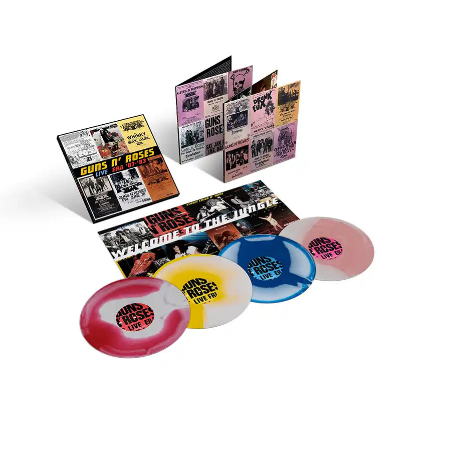 Guns N' Roses Live Era '87-'93限定カラーLP 角潰 Live Era '87-'93 (Store Exclusive Coloured 4LP) – Musicstation.be