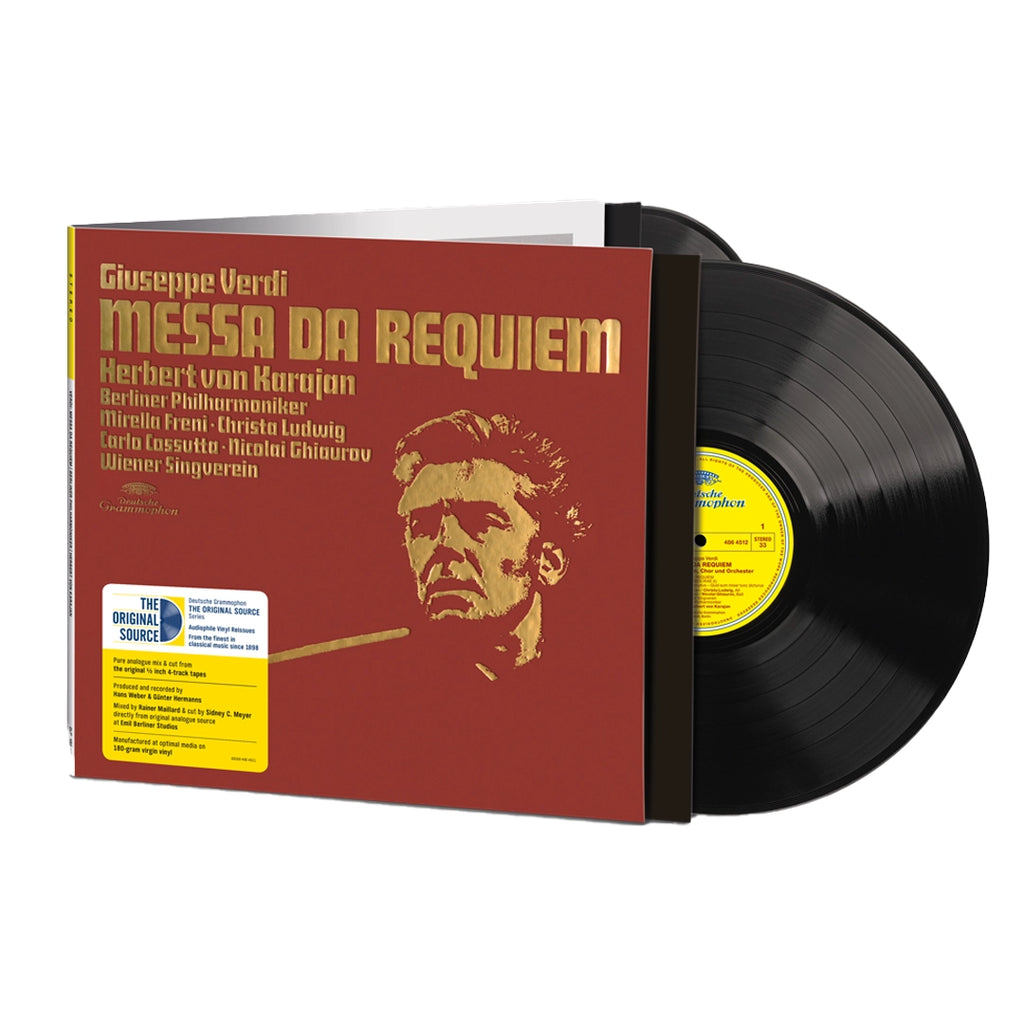 VERDI: Messa da Requiem (2LP) - Mirella Freni, Christa Ludwig, Carlo Cossutta, Nicolai Ghiaurov, Berliner Philharmoniker, Herbert von Karajan, Wiener Singverein - musicstation.be