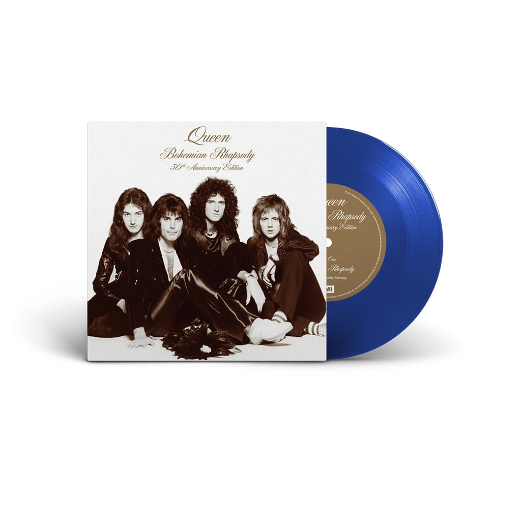 Bohemian Rhapsody – 50th Anniversary 7” Single Transparent Blue Vinyl (Limited Edition) - Queen - musicstation.be