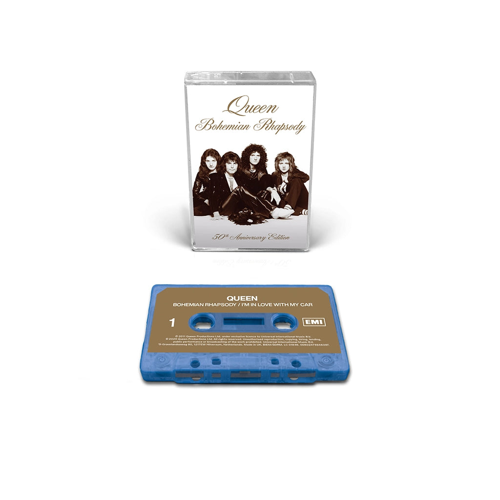 Bohemian Rhapsody – 50th Anniversary Cassette Single Blue Cassette (Direct-to-Consumer Exclusive) - Queen - musicstation.be
