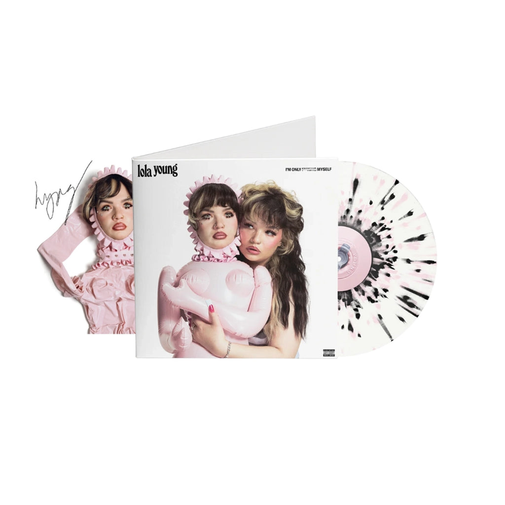 I'm Only F**king Myself: Pink & Black Splatter LP [The "blisters" Edition] + signed art card - Lola Young - musicstation.be