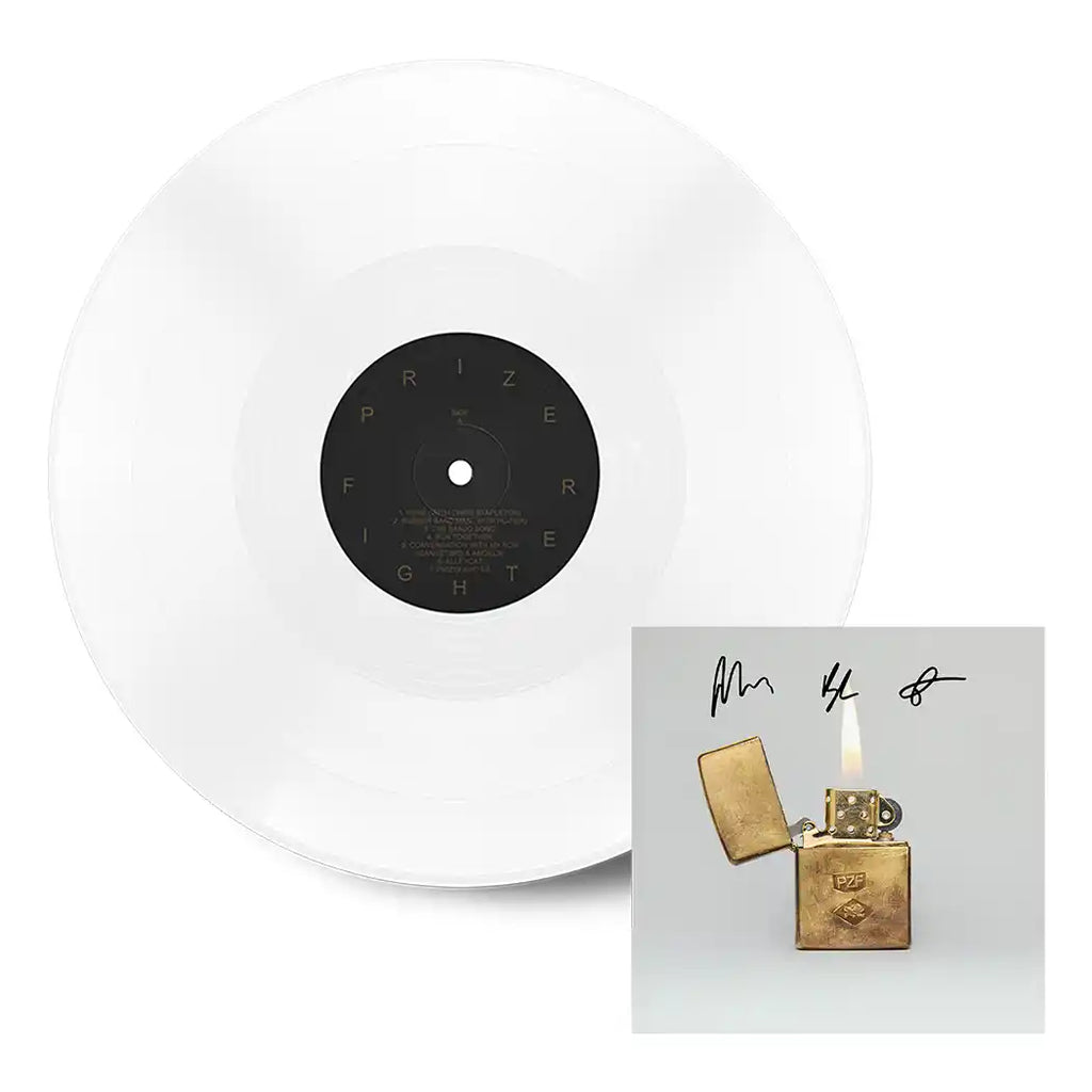 Prizefighter: 'Begin Again' White Vinyl + Signed art Card - Mumford & Sons - musicstation.be