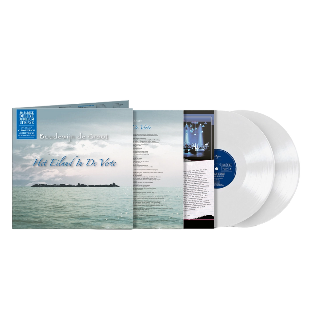 Het Eiland In De Verte (Gesigneerd 20-Jarige Jubileum Deluxe Wit 2LP) - Boudewijn de Groot - musicstation.be